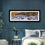 White Mountain Autumn River Wall Art