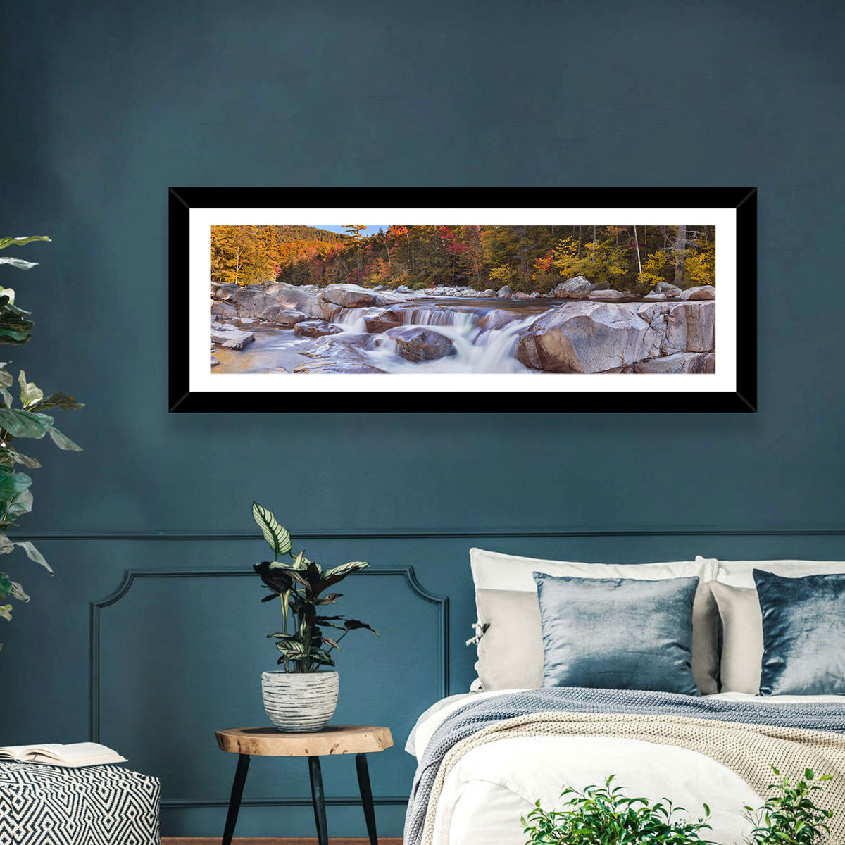White Mountain Autumn River Wall Art
