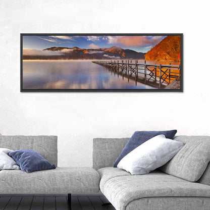 Foggy Pier at Lake Chuzenji Wall Art