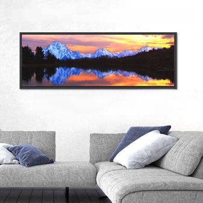 Grand Teton Sunset Reflection Wall Art