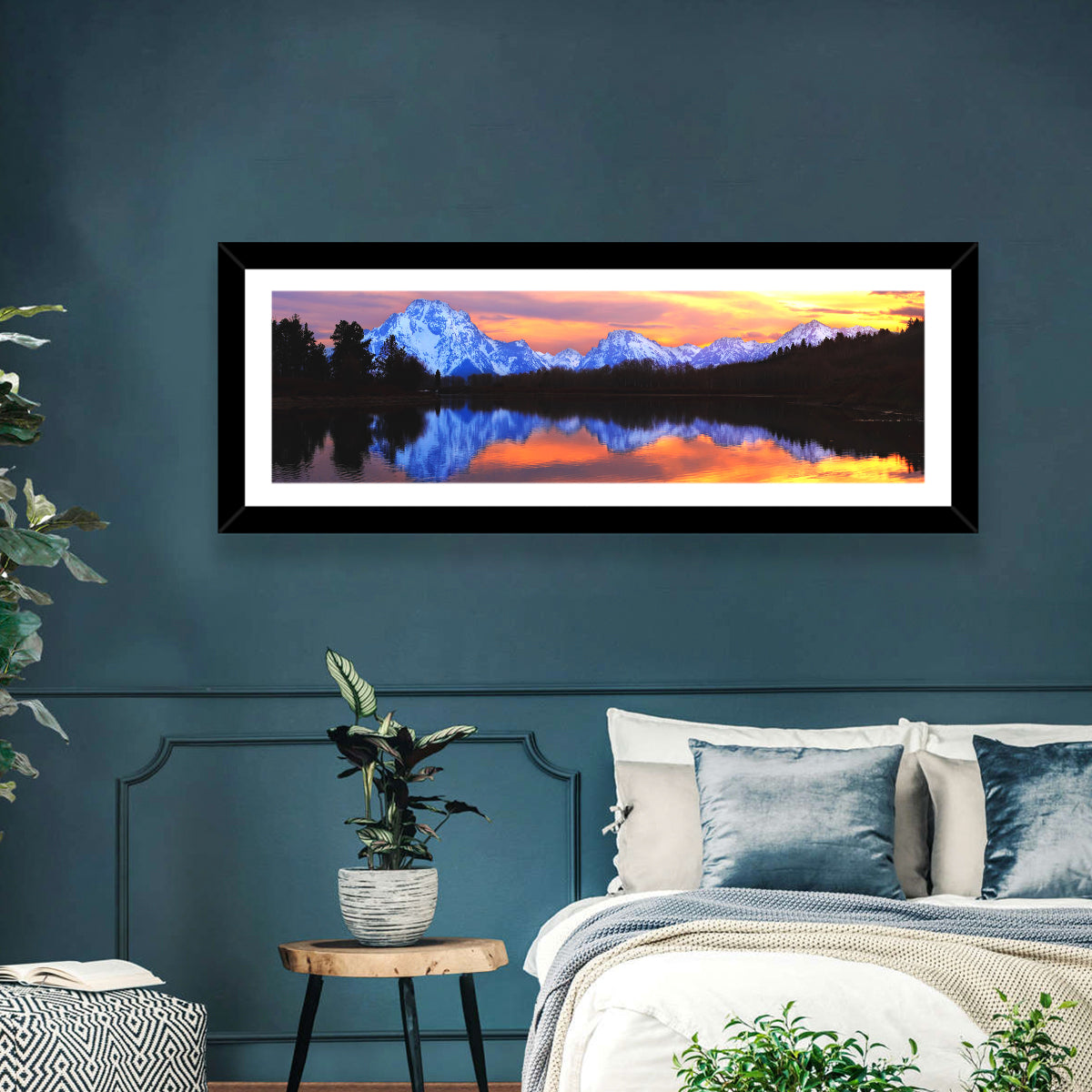 Grand Teton Sunset Reflection Wall Art