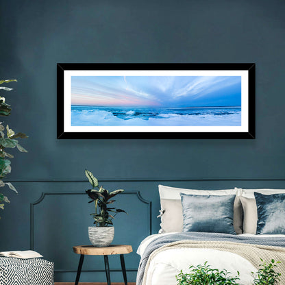 Frozen Blue Seascape Wall Art