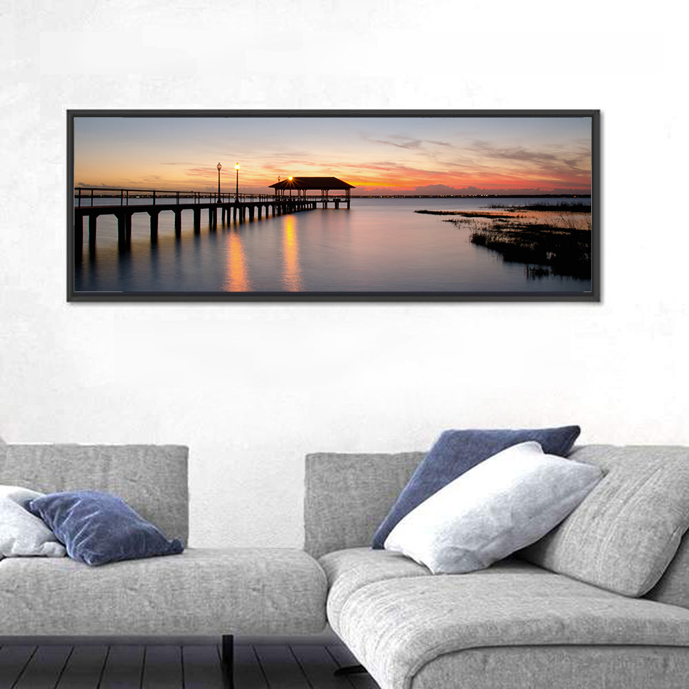 Lake Jackson Pier Sunset Wall Art