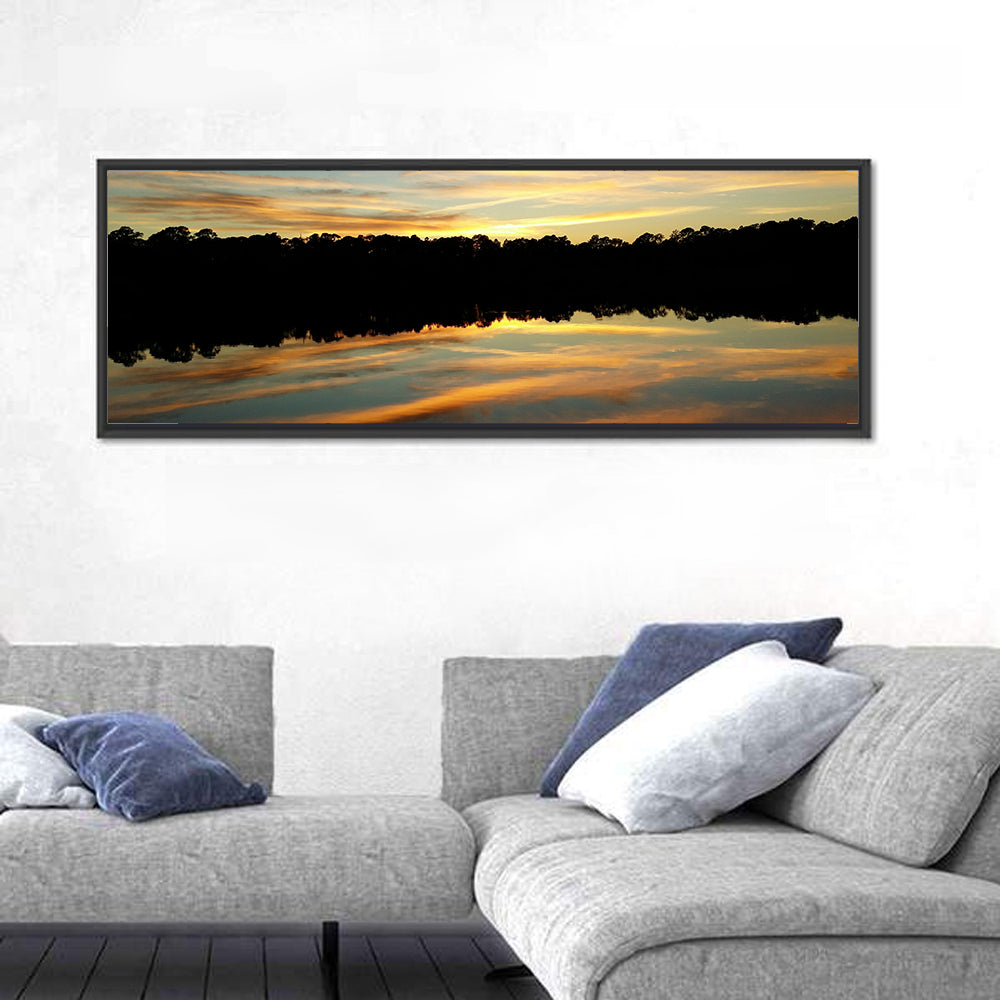 Lake Charles Golden Sunset Wall Art