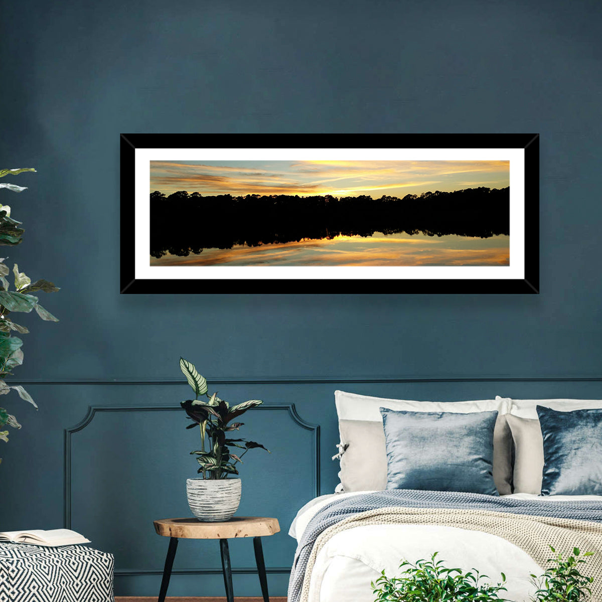 Lake Charles Golden Sunset Wall Art