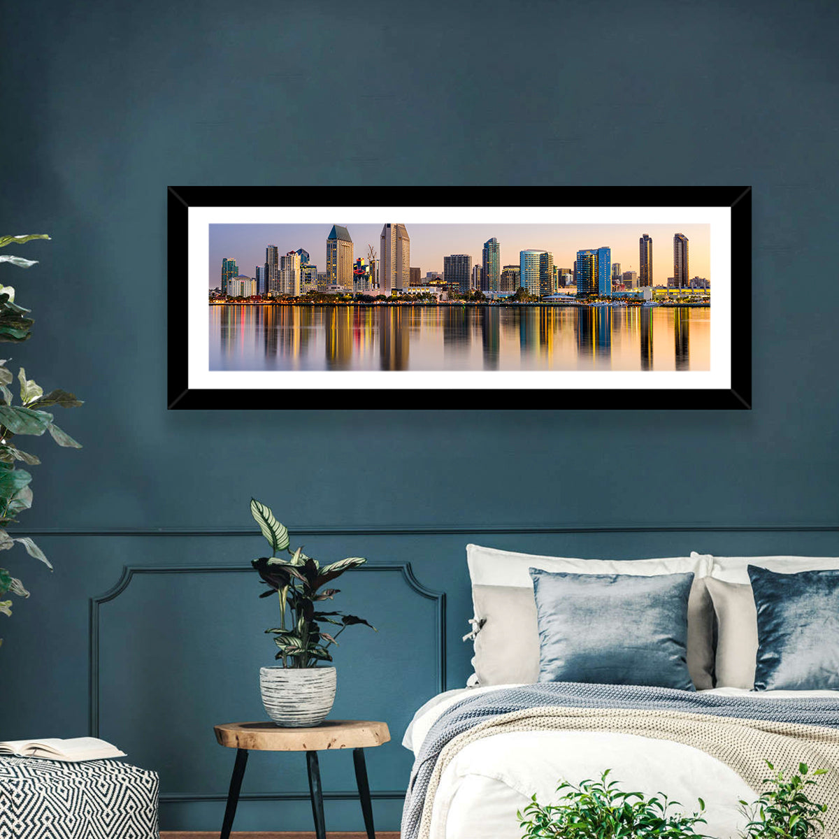 San Diego Skyline at Golden Dusk Wall Art