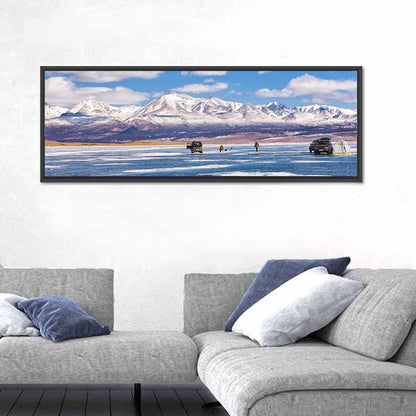 Lake Hovsgol Winter Ice Fishing Wall Art