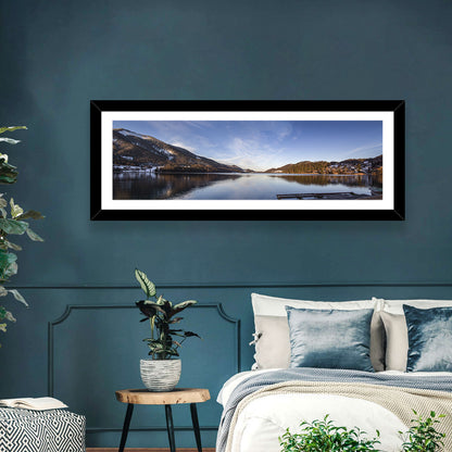 Fuschlsee Dock at Golden Hour Wall Art