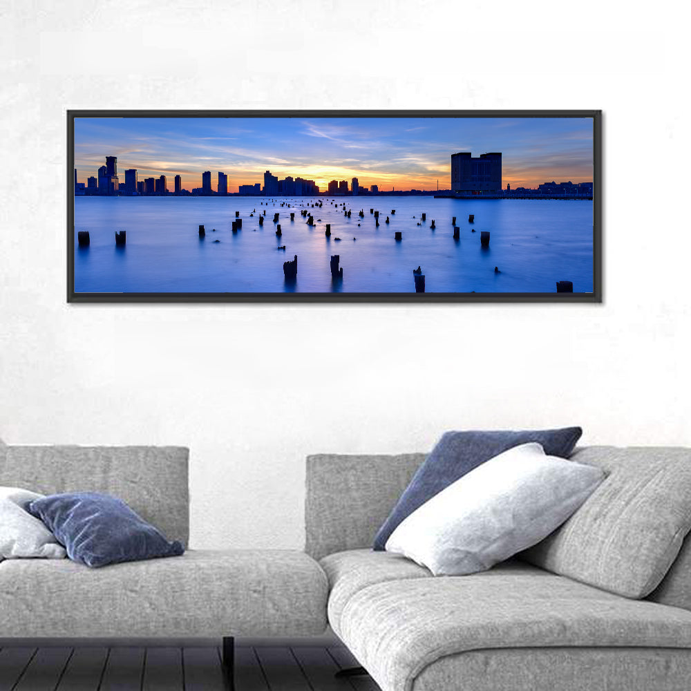 Jersey City Skyline at Dusk Wall Art