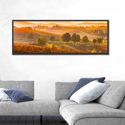 Golden Hour Vineyard Hills Wall Art