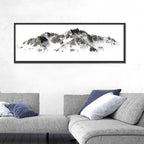 Winter Snow-capped Mountain Range Wall Art