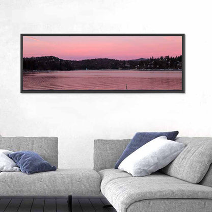 Lake Arrowhead Sunset Reflection Wall Art