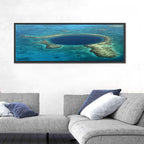 Great Blue Hole Aerial View Belize Wall Art
