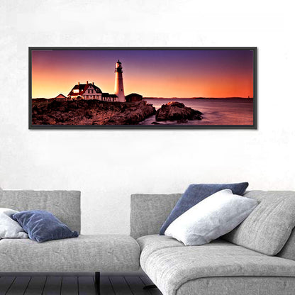 Portland Head Light at Dusk Wall Art