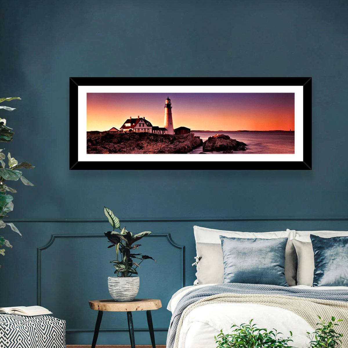 Portland Head Light at Dusk Wall Art