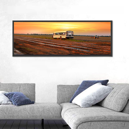 Indiana Farm Field at Golden Hour Wall Art