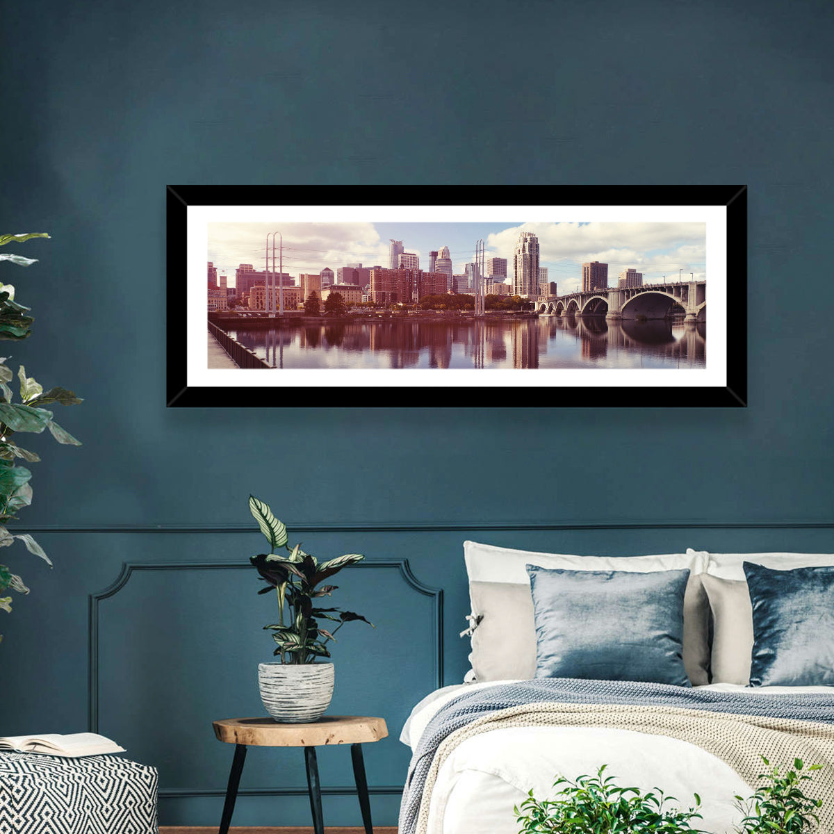 Minneapolis Skyline at Third Avenue Bridge Wall Art
