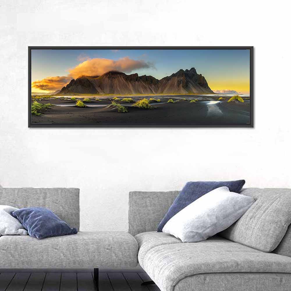 Vestrahorn Black Sand Sunrise Wall Art