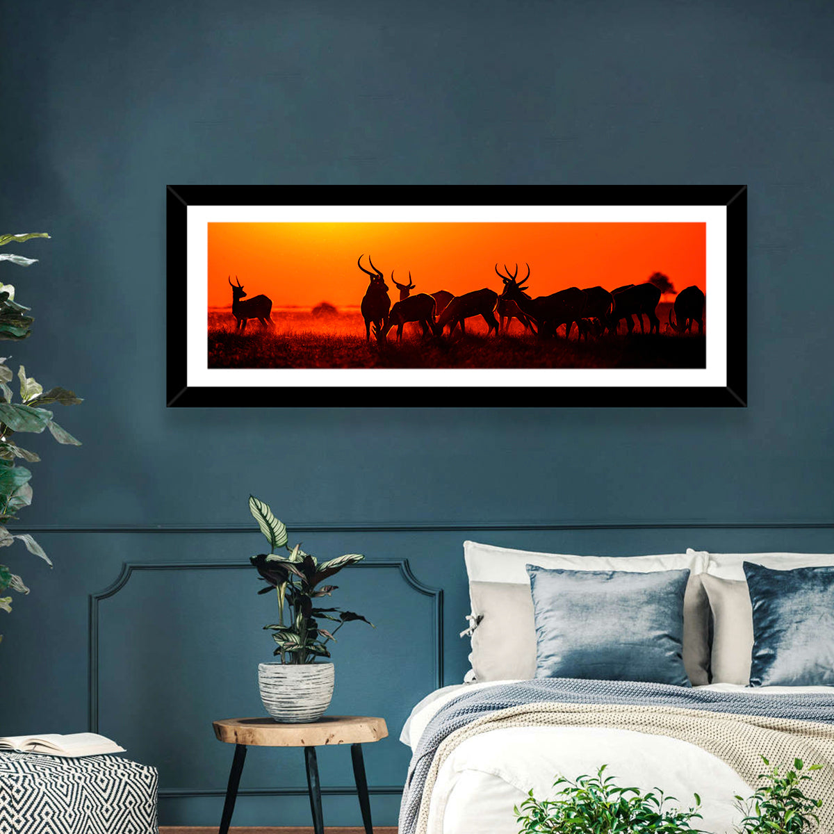 Antelope Herd at Sunset Wall Art