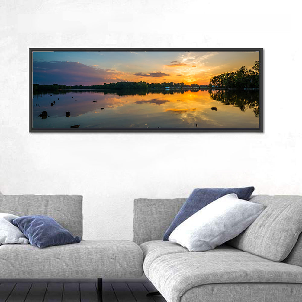 Lake Norman Sunset Reflection Wall Art