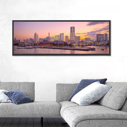 Yokohama Harbor Twilight Wall Art