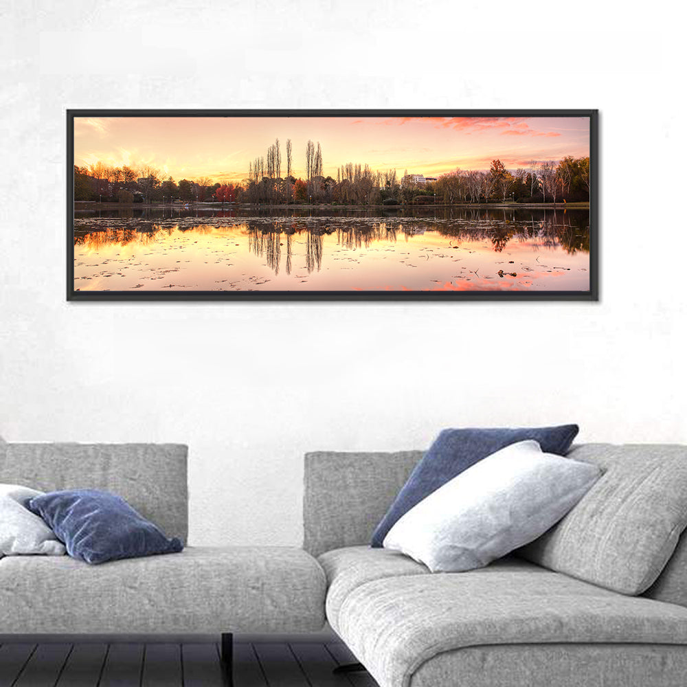 Lake Burley Griffin Sunset Reflection Wall Art