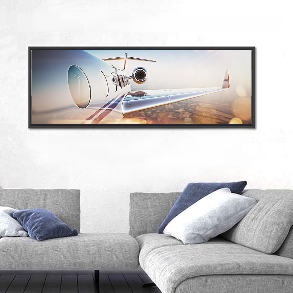 Private Jet Wing Close Up Wall Art