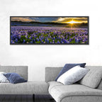 Texas Bluebonnet Field at Sunset Wall Art