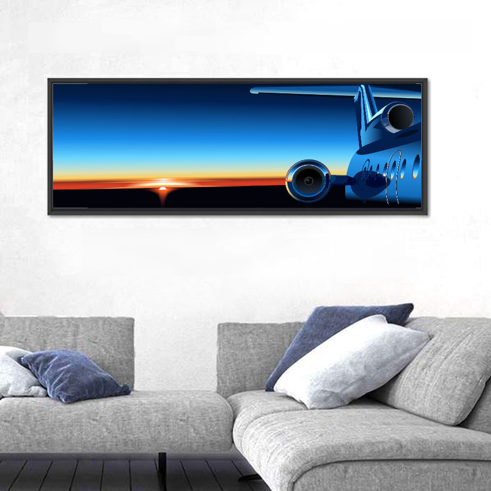 Private Jet Sunrise Wall Art