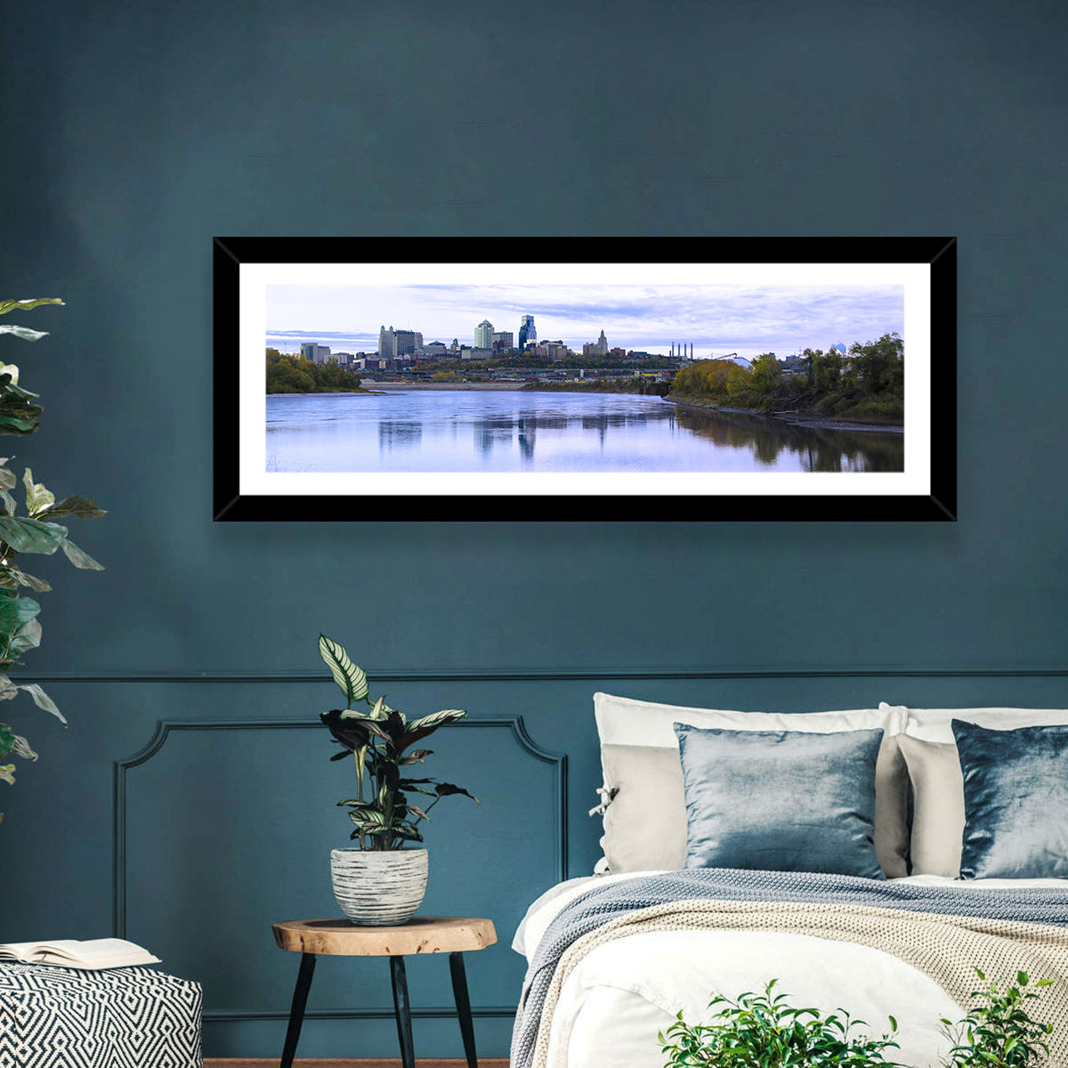 Kansas City Skyline at Dusk Wall Art