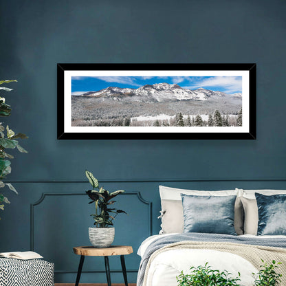 Colorado Snowy Mountain Cabin Wall Art