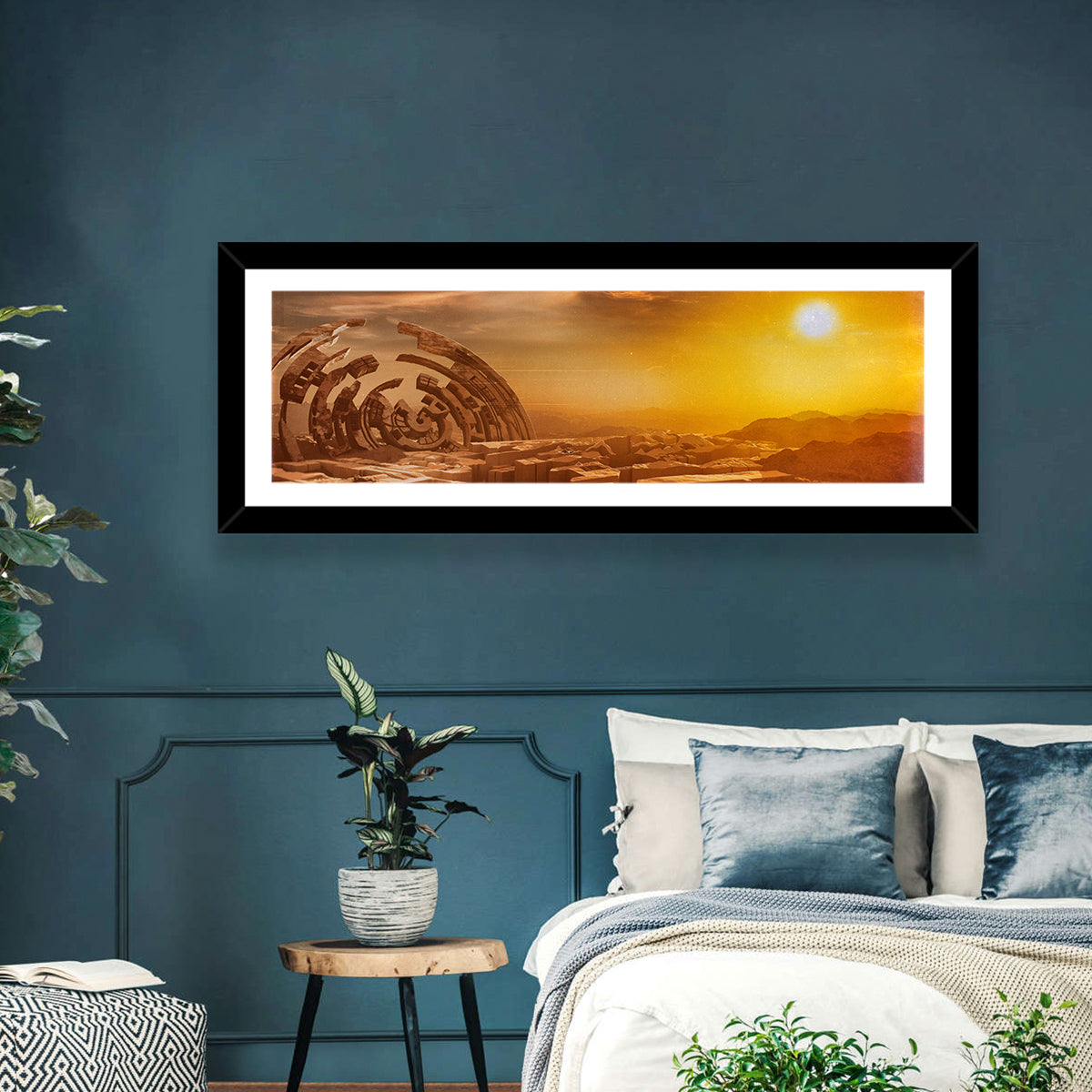Deserted Alien Planet at Dusk Wall Art