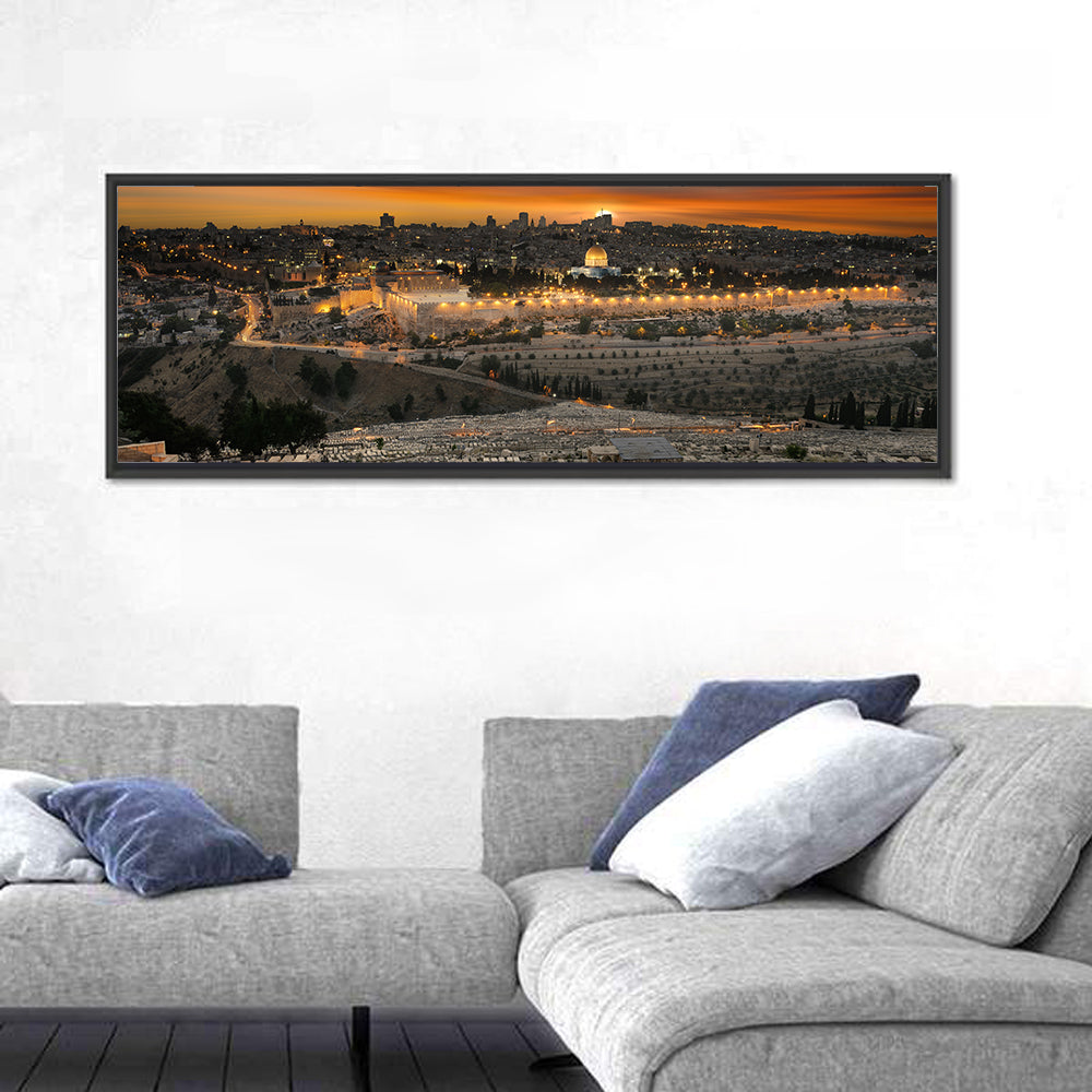 Jerusalem City Sunset Wall Art