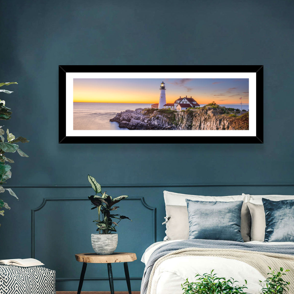 Portland Head Light at Dusk Wall Art