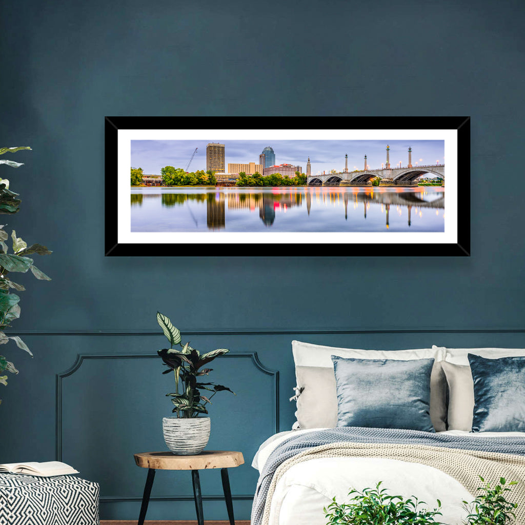 Springfield Memorial Bridge Skyline Wall Art