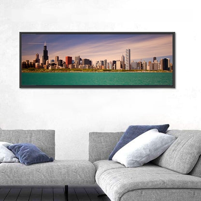 Chicago Skyline Above Lake Michigan Wall Art