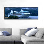 Misty Docked Cruise Ship Wall Art