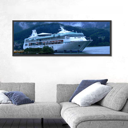 Misty Docked Cruise Ship Wall Art