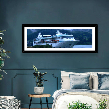 Misty Docked Cruise Ship Wall Art