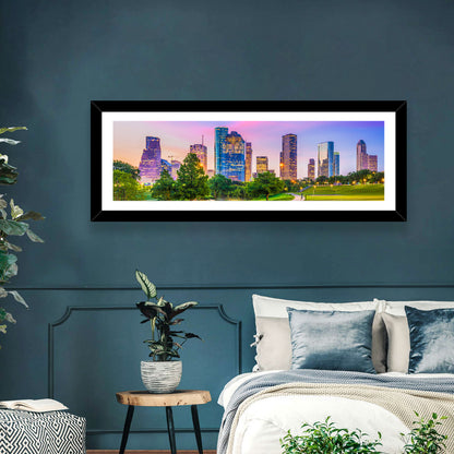 Houston Skyline at Dusk Wall Art