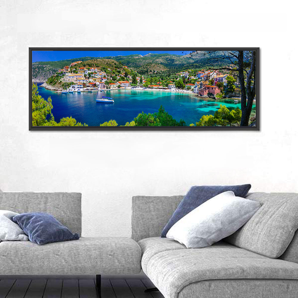 Assos Village Harbor View Wall Art