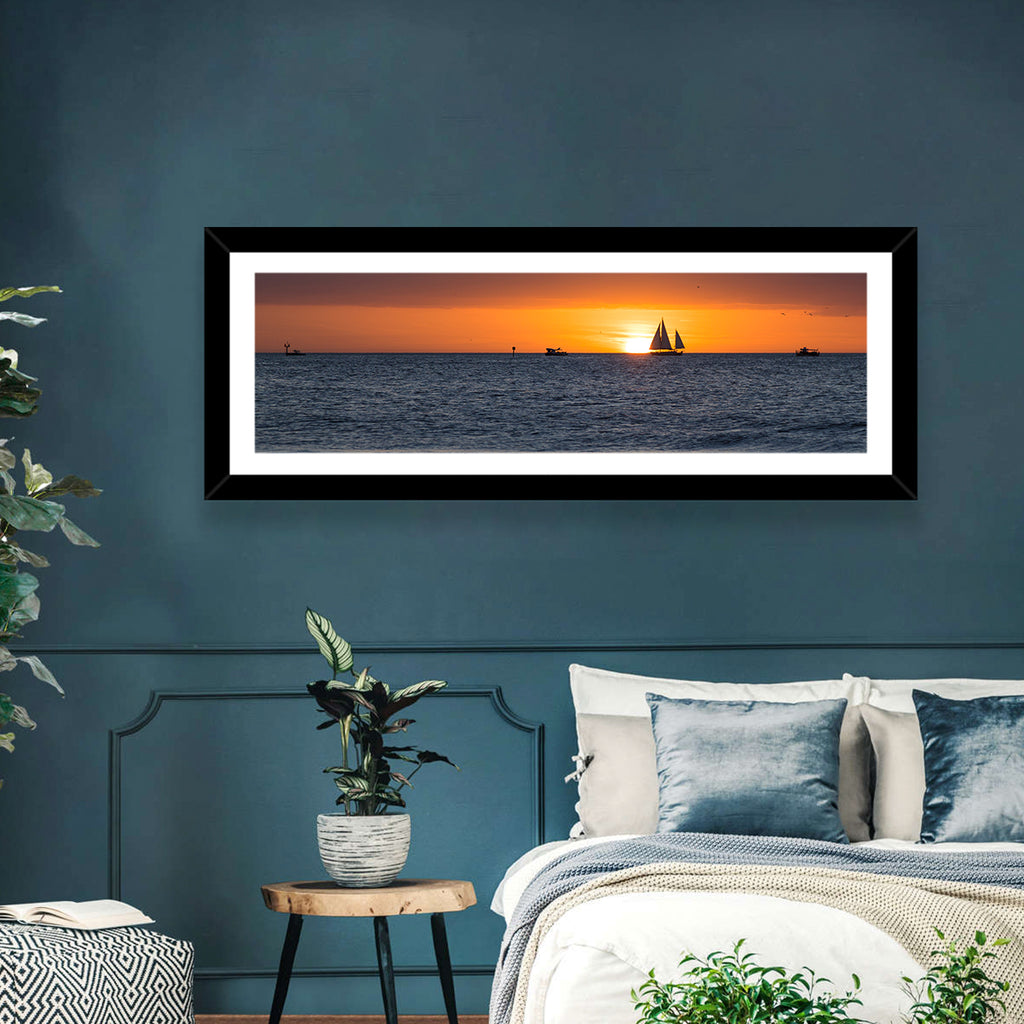 Florida Sailboat Sunset Wall Art