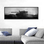 German Tank Desert Silhouette Wall Art