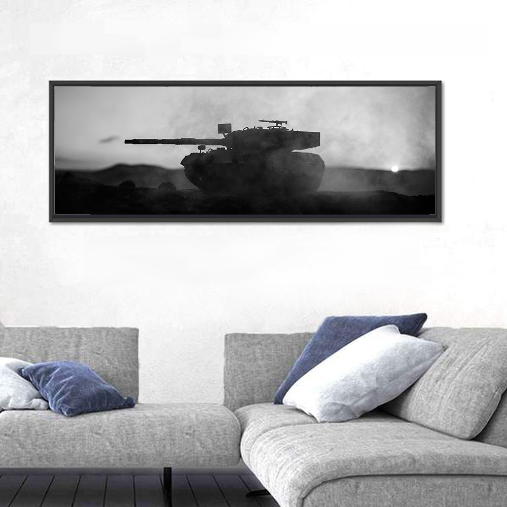 German Tank Desert Silhouette Wall Art