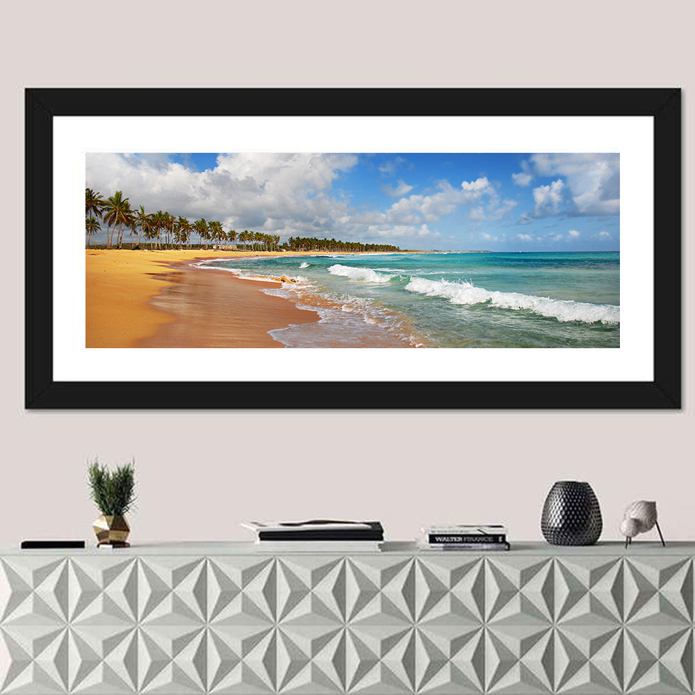 Palm Lined Tropical Coast Wall Art