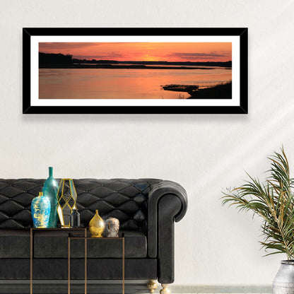 Missouri River Sunset at Dusk Wall Art