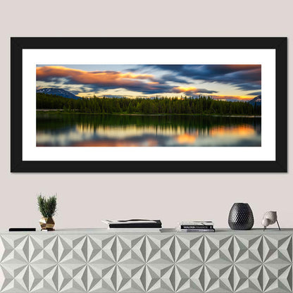 Herbert Lake Sunset Reflection Wall Art