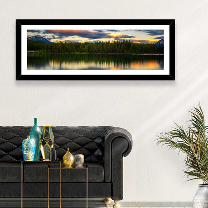 Herbert Lake Sunset Reflection Wall Art