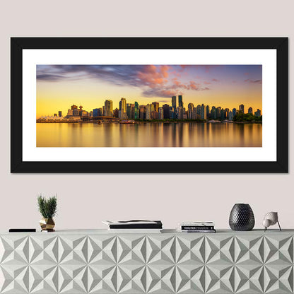 Vancouver Downtown Sunset Wall Art