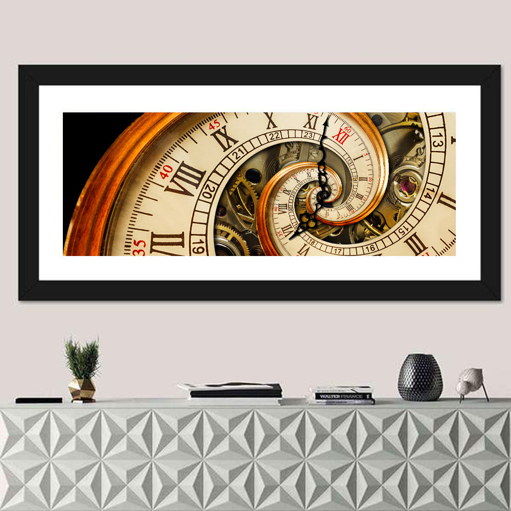 Antique Spiral Clock Face Wall Art